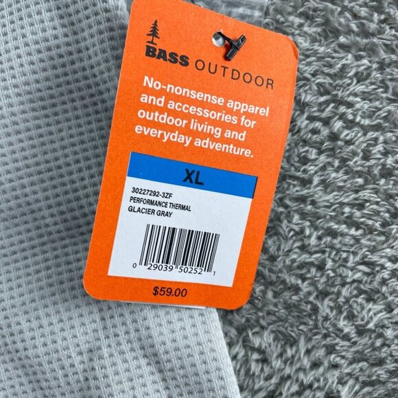 Bass Outdoor Glacier Gray XL Performance Thermal Long-Sleeve Shirt 2968 - Picture 4 of 11